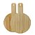 Tábua para servir sousplat em madeira pinus mesa posta raquete redonda - Imagem 1