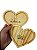 Pires de coração em madeira pinus personalizado com o nome - Imagem 2
