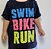Camiseta Infantil Algodão Preto - Swim Bike Run - Imagem 2