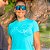 Baby Look Dry Fit Azul Turquesa - Cristo - Imagem 3