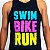 Regata Dry Fit Tradicional Preta - Swim Bike Run - Imagem 2