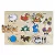 Brinquedo Didático Encaixe Divertido com Pinos Animais MDF - Imagem 1
