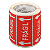 Etiqueta adesiva Frágil 100x50mm 10x5cm Couche para caixa de papelão embalagem - Rolo c/ 500 (27m) - Imagem 2