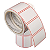 Etiqueta adesiva tarja borda vermelha multiuso 60x40mm 6x4cm - 3 rolos com 300 (12m) - Imagem 1