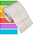 Etiqueta adesiva 40x40mm 4x4cm (2 colunas) Térmica (impressão sem ribbon) impressora térmica direta Rolo c/ 30m - Imagem 1