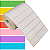Etiqueta adesiva 34x23mm 3,4x2,3cm (3 colunas) BOPP p/ Zebra Argox Elgin - Rolo c/ 3462 (30m) - Imagem 1