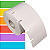 Etiqueta Gôndola adesiva 60x30mm 6x3cm Térmica Gap lateral (impressão sem ribbon) - Rolo c/ 1000 (30m) - Imagem 1