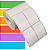 Etiqueta tag roupa adesiva 40x60mm 4x6cm (2 colunas) 2 cortes Térmica (impressão sem ribbon) Rolo c/ 952 (30m) - Imagem 1