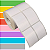 Etiqueta tag roupa adesiva 40x60mm 4x6cm (2 colunas) 2 cortes Térmica (impressão sem ribbon) Rolo c/ 952 (30m) - Imagem 1