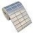 Etiqueta adesiva 33x17mm 3,3x1,7cm (3 colunas) Poliéster Cromo Fosco p/ Zebra Argox Elgin - Rolo c/ 4500 (30m) - Imagem 1