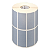 Etiqueta adesiva 50x25mm 5x2,5cm (2 colunas) Poliéster Cromo Fosco p/ Zebra Argox Elgin - Rolo c/ 2142 (30m) - Imagem 2
