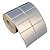 Etiqueta adesiva 50x25mm 5x2,5cm (2 colunas) Poliéster Cromo Fosco p/ Zebra Argox Elgin - Rolo c/ 2142 (30m) - Imagem 1