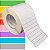Etiqueta adesiva 25x15mm 2,5x1,5cm (4 colunas) Couche p/ Zebra ZT230 S4M ZT410 - Rolo c/ 90m Tubete 3 polegadas - Imagem 1