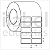 Etiqueta adesiva 50x25mm 5x2,5cm (2 colunas) Couche p/ Zebra ZT230 S4M ZT410 - Rolo c/ 90m Tubete 3 polegadas - Imagem 2