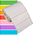 Etiqueta adesiva 90x35mm 9x3,5cm Couche p/ Zebra ZT230 S4M ZT410 - Rolo c/ 2368 (90m) Tubete 3 polegadas - Imagem 1