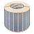 Etiqueta adesiva 33x21mm 3,3x2,1cm (3 colunas s/ espaçamento) Poliéster Cromo Fosco Zebra Rolo 90m Tubete 3 polegadas - Imagem 2