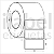 Etiqueta adesiva 80x40mm 8x4cm Poliéster cromo fosco p/ Zebra ZT230 S4M ZT410 - Rolo c/ 2094 (90m) Tubete 3 polegadas - Imagem 2