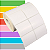 Etiqueta adesiva 50x40mm 5x4cm (2 colunas) Couche p/ Zebra Argox Elgin - Rolo c/ 1394 (30m) - Imagem 1