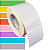 Etiqueta adesiva 80x80mm 8x8cm BOPP p/ Zebra ZT230 S4M ZT410 - Rolo c/ 1083 (90m) Tubete 3 polegadas - Imagem 1