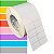 Etiqueta adesiva 45x25mm 4,5x2,5cm (2 colunas) Couche p/ Zebra ZT230 S4M ZT410 - Rolo c/ 90m Tubete 3 polegadas - Imagem 1