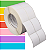Etiqueta tag roupa adesiva 40x60mm 4x6cm (2 col) 2 cortes Couche p/ Zebra ZT230 S4M ZT410 Rolo 90m Tubete 3 pol - Imagem 1