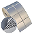 Etiqueta adesiva 40x40mm 4x4cm (2 colunas) VOID prata fosco p/ Zebra Argox Elgin - Rolo c/ 1394 (30m) - Imagem 1