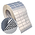 Etiqueta adesiva 33x17mm 3,3x1,7cm (3 colunas) VOID prata fosco Zebra ZT230 S4M ZT410 Rolo 90m Tubete 3 polegadas - Imagem 1