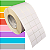 Etiqueta adesiva 33x25mm 3,3x2,5cm (3 colunas) Couche REMOVÍVEL p/ Zebra ZT230 S4M ZT410 Rolo 90m Tubete 3 pol - Imagem 1