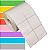 Etiqueta adesiva 40x40mm 4x4cm (2 colunas) Couche REMOVÍVEL p/ Zebra Argox Elgin - Rolo c/ 1394 (30m) - Imagem 1