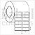 Etiqueta adesiva 50x20mm 5x2cm (2 colunas) Couche REMOVÍVEL p/ Zebra ZT230 S4M ZT410 - Rolo c/ 90m Tubete 3 pol - Imagem 2