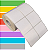 Etiqueta adesiva 50x50mm 5x5cm (2 colunas) Couche REMOVÍVEL p/ Zebra Argox Elgin - Rolo c/ 1132 (30m) - Imagem 1
