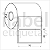 Etiqueta adesiva 70x40mm 7x4cm Couche REMOVÍVEL p/ Zebra Argox Elgin - Rolo c/ 698 (30m) - Imagem 2