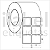 Etiqueta adesiva 40x40mm 4x4cm (2 colunas) Tyvek® p/ Zebra ZT230 S4M ZT410 Rolo c/ 90m Tubete 3 polegadas - Imagem 2
