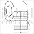 Etiqueta tag roupa 50x70mm 5x7cm (2 col) 2 picotes Couche cartão 150g Zebra ZT230 S4M Rolo 90m Tubete 3 pol - Imagem 1