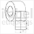 Etiqueta tag roupa plástica 40x70mm 4x7cm (2 col) 1 picote Polietileno PE BCD 200 micras Zebra ZT230 Rolo 90m Tub 3 pol - Imagem 1