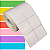 Etiqueta adesiva 40x40mm 4x4cm (2 colunas) BOPP p/ Zebra Argox Elgin - Rolo c/ 1394 (30m) - Imagem 1