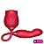 CHAY VIBRADOR EM FORMATO DE ROSA DUPLO COM 10 MODOS DE VIBRAÇÃO  PULSAÇÃO E DEDILHADO - Imagem 1