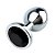 PLUG ANAL EM METAL COM PEDRA TAMANHO P - Imagem 2