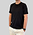 CAMISETA MASCULINA GOLA CARECA PRETA - 100% ALGODÃO EGÍPCIO - Imagem 1