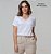 KIT 2 peças - Base Elegante - Camiseta Gola V Branca + Marrom - Algodão Egípcio - Imagem 2