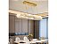 Lustre Pendente Dourado 1m Oval Cristal Translucido Grande Moderno Luxo Salas wfl - Imagem 1
