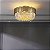 Plafon Lustre Dourado Luxuoso Imponente Cristal Legitimo Dia 50cm H 40 cm Redondo Grande Aluminio - Imagem 4