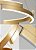 Pendente Luminária Redonda 80x60cm Aros Aneis Led Dourado Moderno ars-59 - Imagem 2