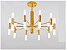 Lustre Montana Dourado 10 Braços 20 Lampadas Moderno Tubular Velas - Imagem 1