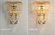 Arandela Classica Luxuosa Dourada Chuva de Cristais k9 Egipcio Pedras Cristal Corredor Sala - Imagem 4