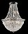 Lustre + Luz LU-031-14.80CL Imperial Veu Noiva Classico Chuva Cristal Translúcido 14 x E14 - Até 40w D-80cm H-115cm Cabo H-200cm - Imagem 1