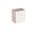Arandela Cerâmica A235 TATIS BRANCO Interno / Externo 11cm x 10cm x 7cm x 1x G9 Cubo Duplo Simples - Imagem 1