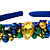 Tiara de Luxo Fina Bordada com Pedrarias cores Brasil Verde Amarelo e Azul Copa T412 Feminina - Imagem 3
