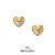 Brinco Coração Dourado Listras Vazadas - BG1190DR - Imagem 1