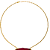 Colar Chapa de Pedra Ágata Rosa com Dourado - Imagem 3